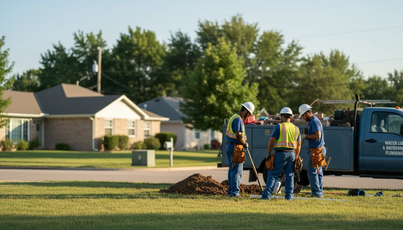 Residential water line and bathroom plumbing service in Marshall, NC
